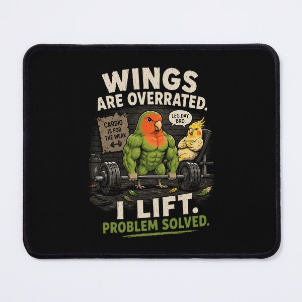 Item preview, Lift Peck Repeat – Funny Muscular Bird Gym T-Shirt designed and sold by DogLord.