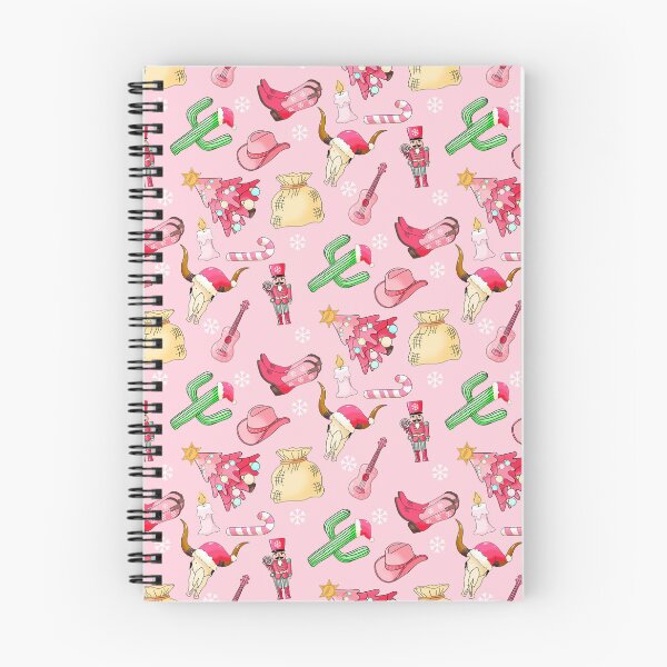 Item preview, Pink Christmas cowgirl western pattern designed and sold by MistyLakeArt.