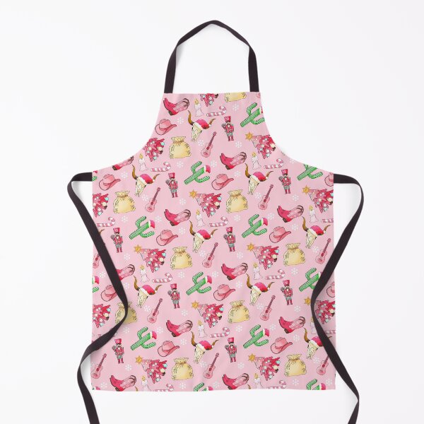 Item preview, Pink Christmas cowgirl western pattern designed and sold by MistyLakeArt.