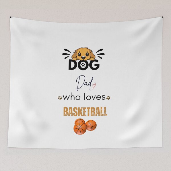 Item preview, Dog Dad Who Loves Basketball designed and sold by PawFitt.