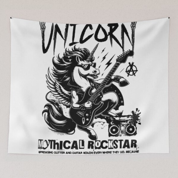 Item preview, Unicorn Mythical Rockstar - Funny Rocker Guitar Electric Guitarist designed and sold by GenZFashion000.