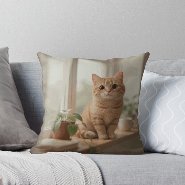 Item preview, Cozy Orange Tabby Cat by the Window designed and sold by MiloCarver.