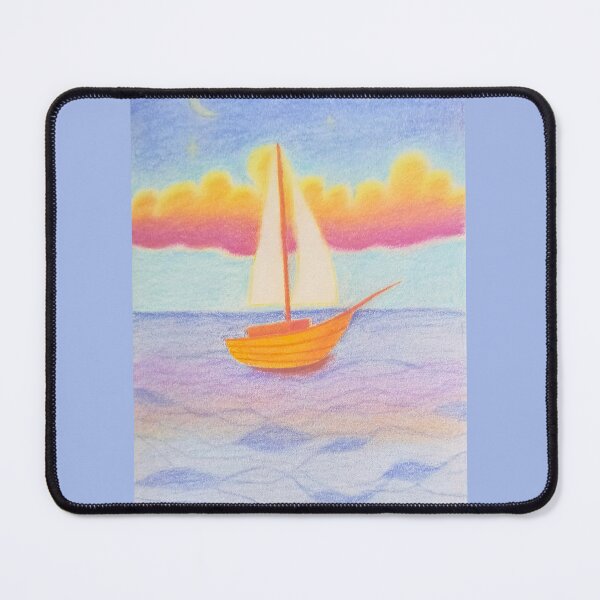 Item preview, A boat on the ocean designed and sold by lavenderXblue.