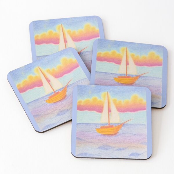 Item preview, A boat on the ocean designed and sold by lavenderXblue.