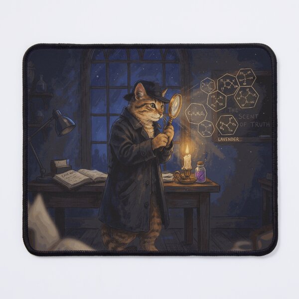 Item preview, Detective Cat Investigating the Scent of Truth designed and sold by MiloCarver.