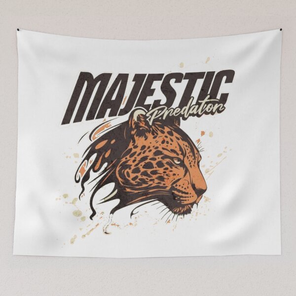 Item preview, Majestic Predator Leopard - Vintage Big Cat Wildlife Streetwear Art designed and sold by GenZFashion000.