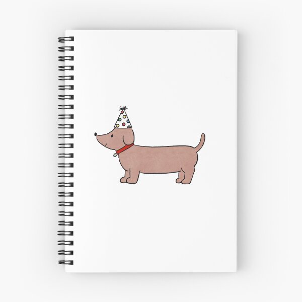 Item preview, Cute Birthday Dachshund Dog with Party Hat designed and sold by pinkystickstore.