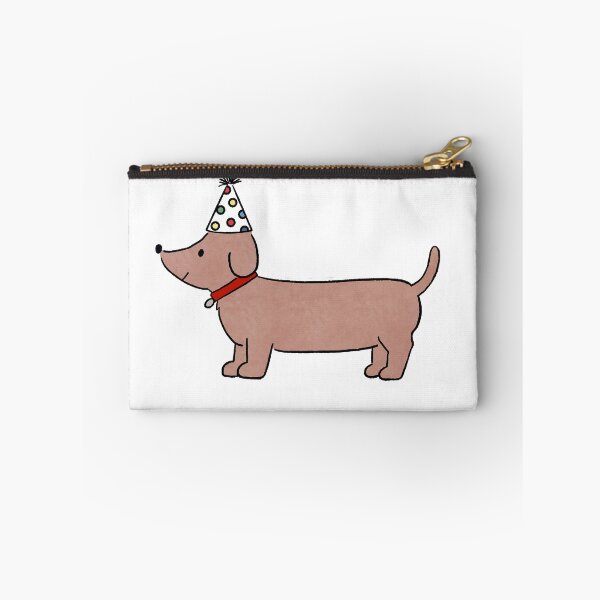 Item preview, Cute Birthday Dachshund Dog with Party Hat designed and sold by pinkystickstore.
