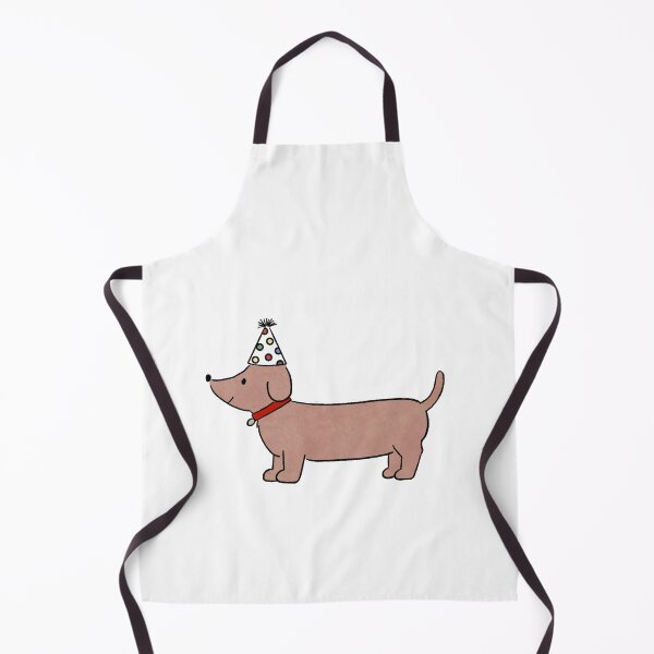 Item preview, Cute Birthday Dachshund Dog with Party Hat designed and sold by pinkystickstore.