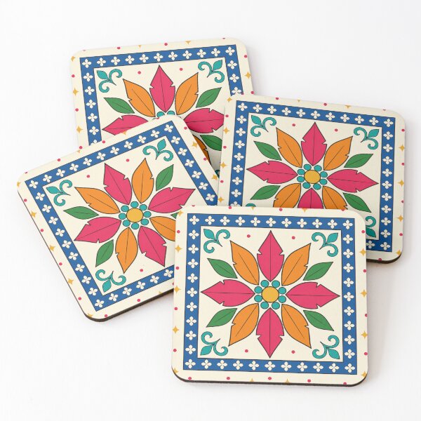 Item preview, Mexican Folk Poinsettia — Talavera Tile Christmas Nochebuena designed and sold by Planthem.