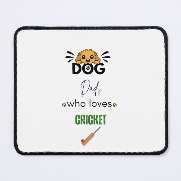 Item preview, Dog Dad Who Loves Cricket designed and sold by PawFitt.