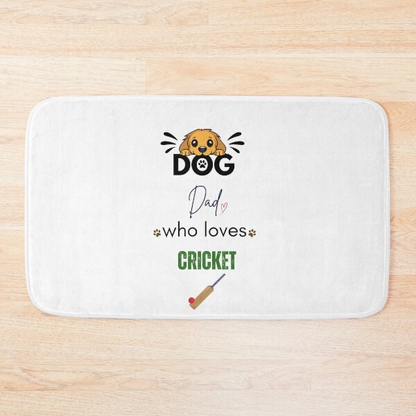 Item preview, Dog Dad Who Loves Cricket designed and sold by PawFitt.
