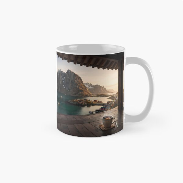 Item preview, Hanok Window to the World: Norway Lofoten Fjords & Reine Golden Hour | Fine Art Print designed and sold by SOOstudio73.