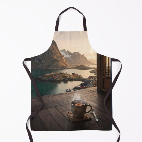 Item preview, Hanok Window to the World: Norway Lofoten Fjords & Reine Golden Hour | Fine Art Print designed and sold by SOOstudio73.
