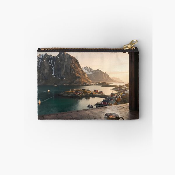 Item preview, Hanok Window to the World: Norway Lofoten Fjords & Reine Golden Hour | Fine Art Print designed and sold by SOOstudio73.
