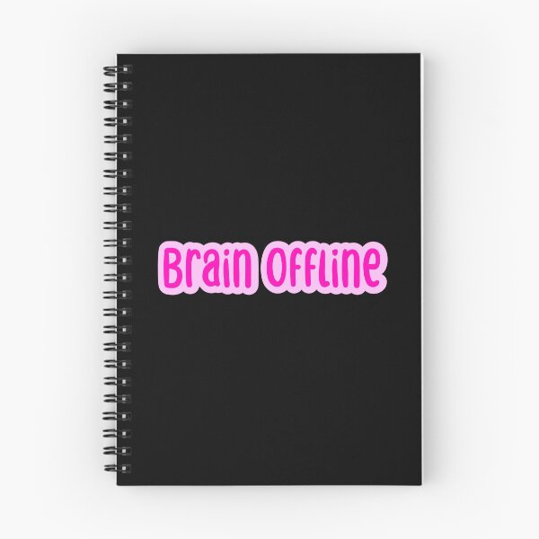 Item preview, Brain Offline, Pink Outline Typography  designed and sold by Memes N Lore .