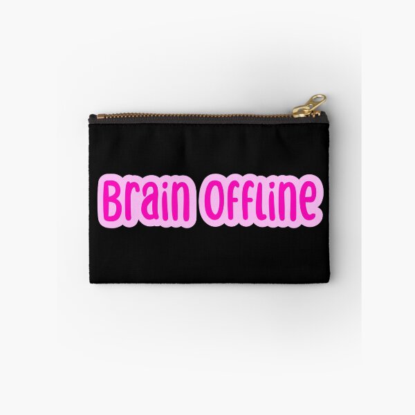 Item preview, Brain Offline, Pink Outline Typography  designed and sold by Memes N Lore .