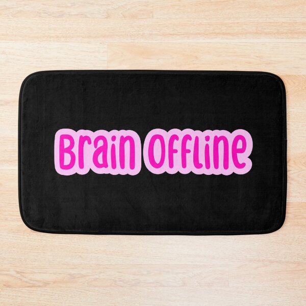 Item preview, Brain Offline, Pink Outline Typography  designed and sold by Memes N Lore .