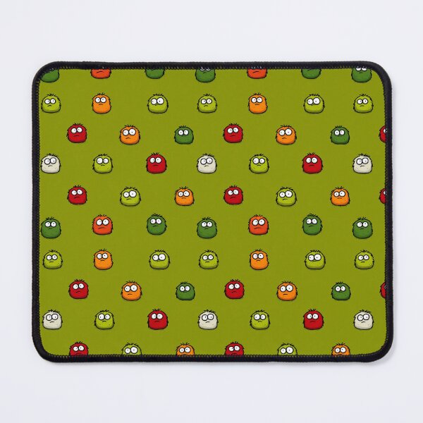 Item preview, Cute Fuzzy Creatures Pattern – Whimsical Cartoon Character Grid Design designed and sold by Grumpy-Bob.