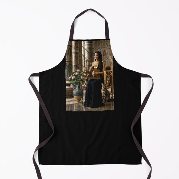 Item preview, Royal Egyptian Singer with Lotus and Mau Cat in Temple designed and sold by TuyaArts.