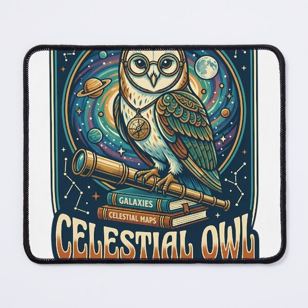 Item preview, Celestial Owl Eyes On The Cosmos Vintage Astronomy Astronomy Tee designed and sold by SivaStudios.