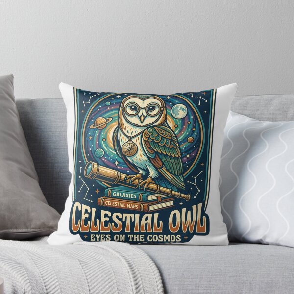 Item preview, Celestial Owl Eyes On The Cosmos Vintage Astronomy Astronomy Tee designed and sold by SivaStudios.