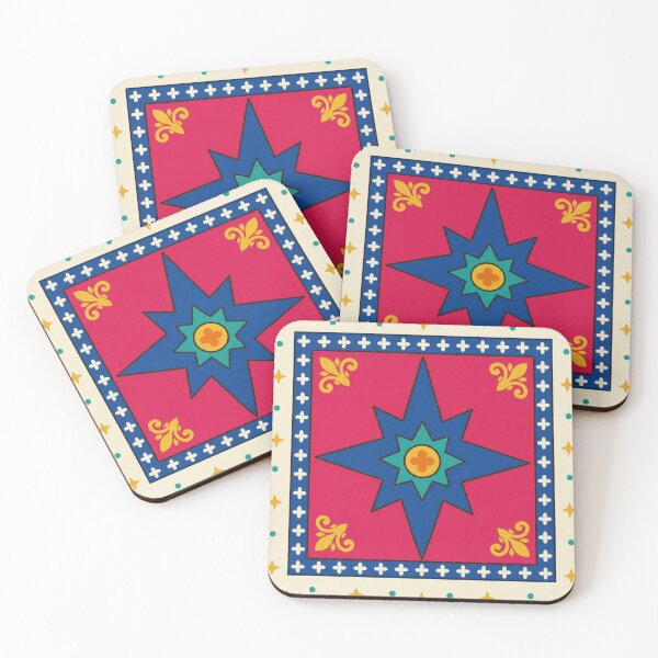 Item preview, Mexican Folk Christmas Star — Talavera Tile Estrella Papel Picado designed and sold by Planthem.