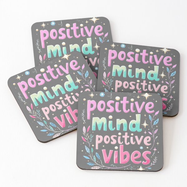 Item preview, Positive Mind Positive Vibes Cute Pastel Aesthetic Quote designed and sold by GlowAura7.