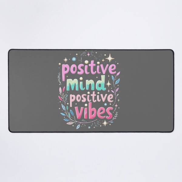Item preview, Positive Mind Positive Vibes Cute Pastel Aesthetic Quote designed and sold by GlowAura7.