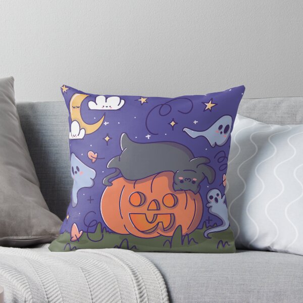 Item preview, Kitty Halloween With Ghost Friends designed and sold by SharSquaredArt.