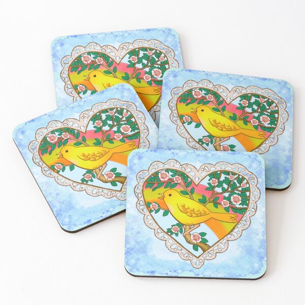 Item preview, Yellow Heart Bird designed and sold by artmuvz.