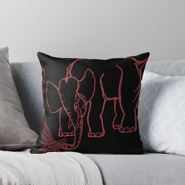 Item preview, Red Line Art Elephant designed and sold by AbsurdVibes.