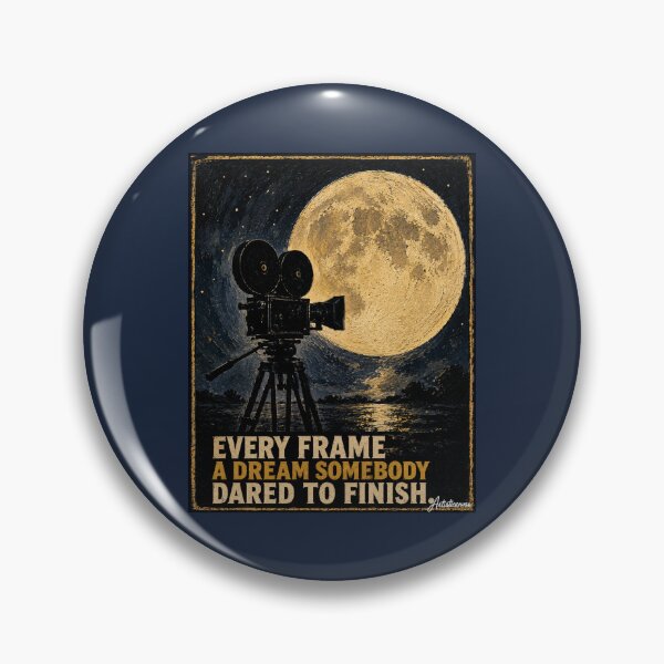 Item preview, Vintage Camera Aimed at the Moon Minimalist Night Cinema Art designed and sold by Artisticanvas.