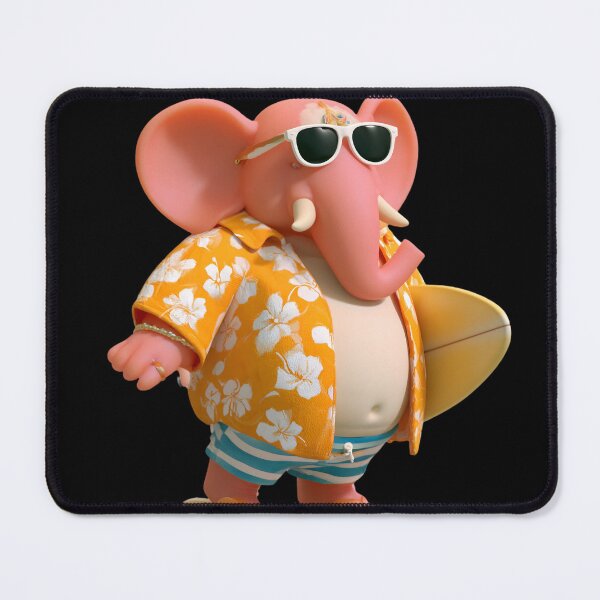 Item preview, Cool Surfing Elephant Hawaiian Shirt Orange Summer 3D Pop Art designed and sold by PANNARUK THAILAND.