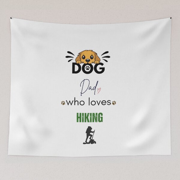 Item preview, Dog Dad Who Loves Hiking designed and sold by PawFitt.