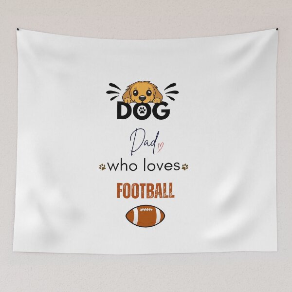 Item preview, Dog Dad Who Loves Football (US) designed and sold by PawFitt.