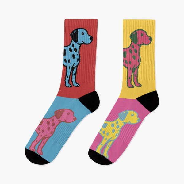 Item preview, Colorful Dalmatian Dog Pop Art – Retro Four Panel Design designed and sold by Avohai!.