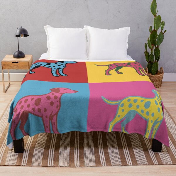Item preview, Colorful Dalmatian Dog Pop Art – Retro Four Panel Design designed and sold by Avohai!.
