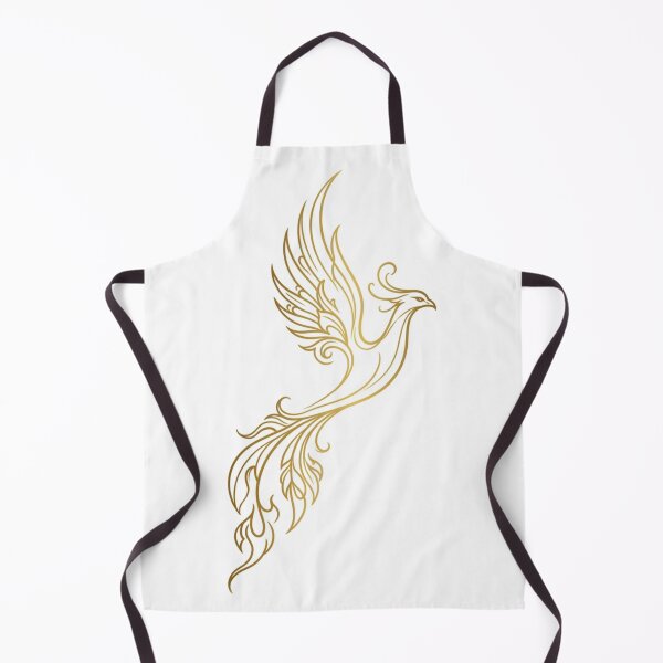 Item preview, Golden Minimalist Phoenix Fine Line Art designed and sold by Artsformore.