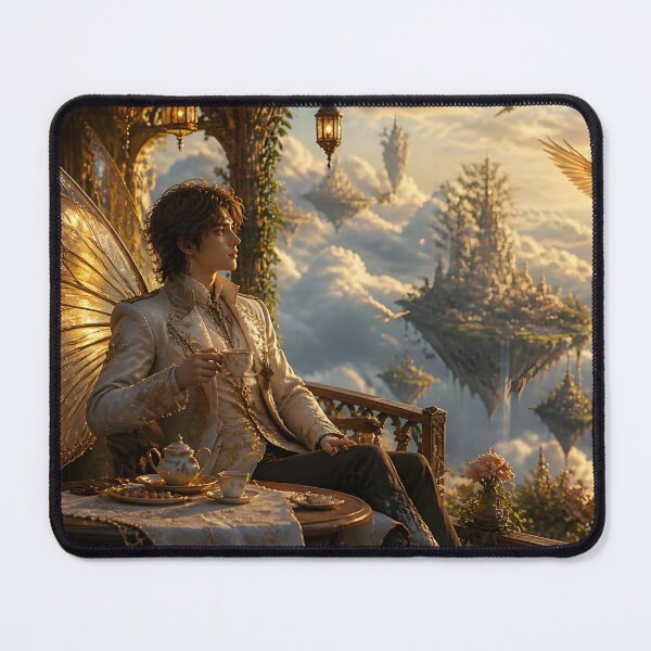 Item preview, Fairy in Floating Tea Pavilion Above Clouds designed and sold by sigmaartstudio.