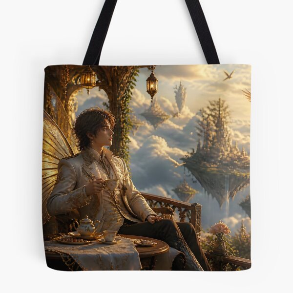 Item preview, Fairy in Floating Tea Pavilion Above Clouds designed and sold by sigmaartstudio.