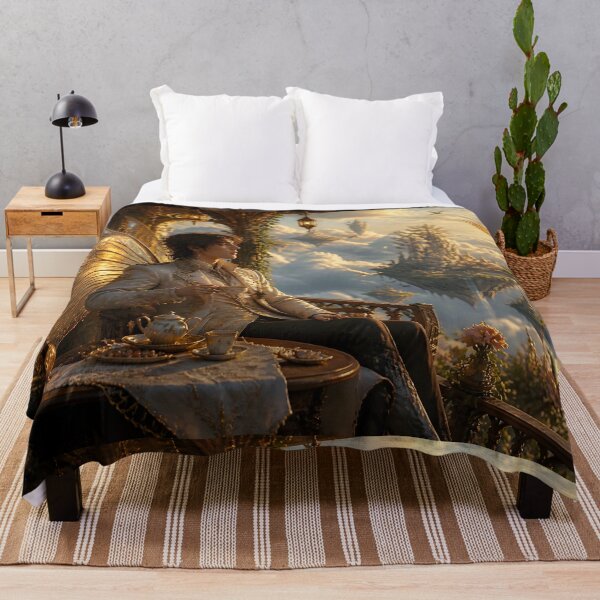 Item preview, Fairy in Floating Tea Pavilion Above Clouds designed and sold by sigmaartstudio.