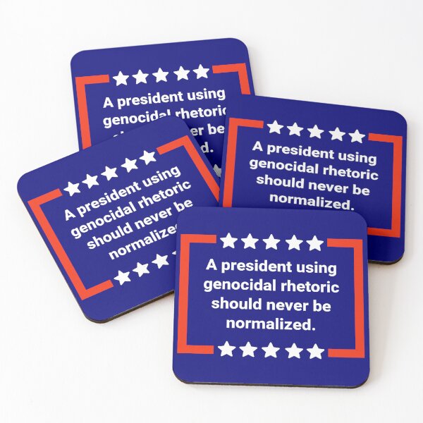 Item preview, A president using genocidal rhetoric should never be normalized.  designed and sold by Rachel the Artist .