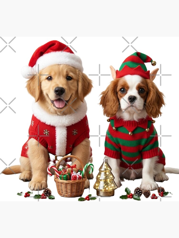 Thumbnail 3 of 3, Poster, Dogs Christmas designed and sold by InkShiftLabs.