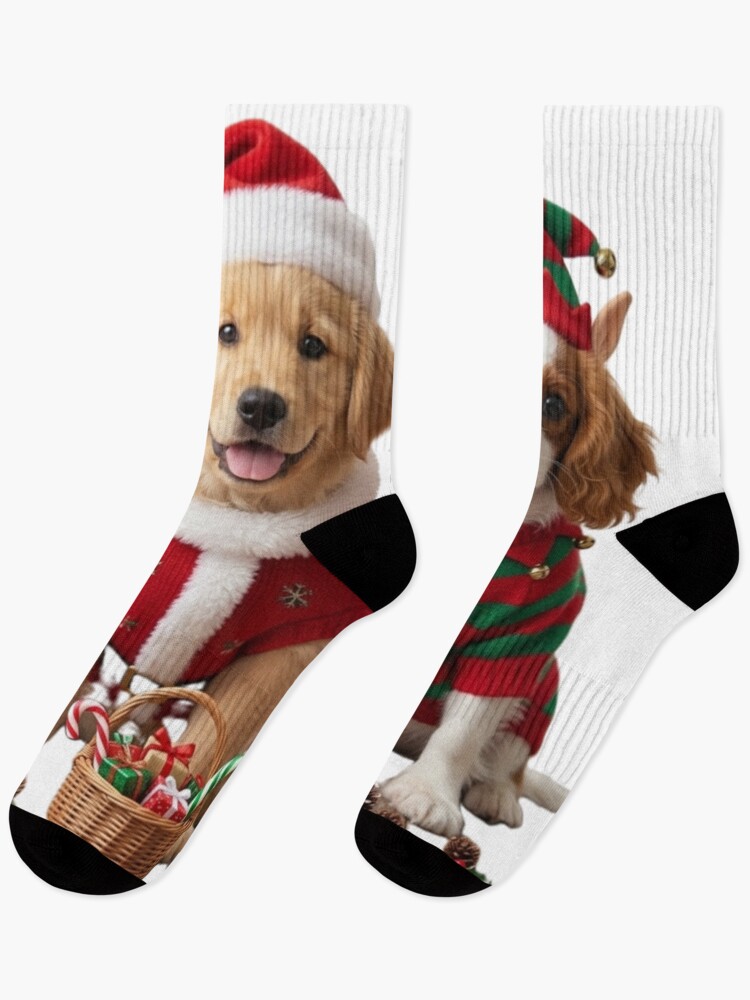 Thumbnail 1 of 5, Socks, Dogs Christmas designed and sold by InkShiftLabs.