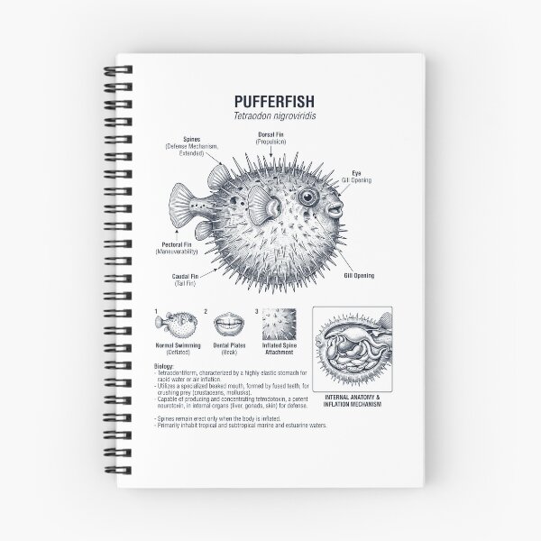 Item preview, Pufferfish Scientific Anatomy Biology Animal Lover designed and sold by dian-rody-crest.