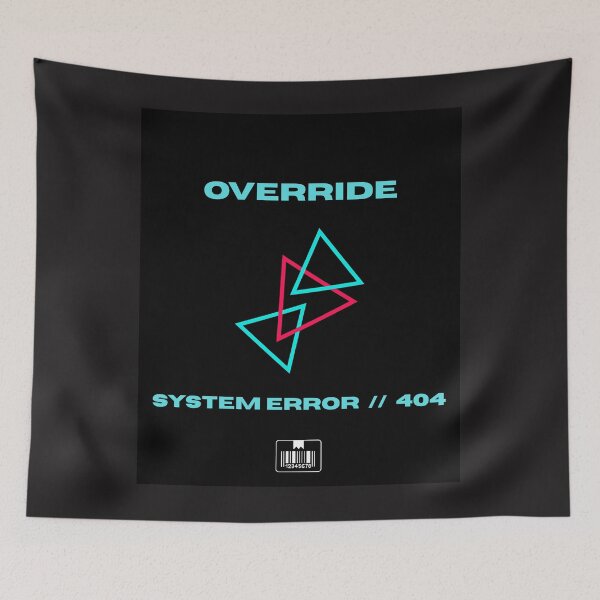 Item preview, Override System Error Cyberpunk Aesthetic Graphic designed and sold by RoyalPrime.