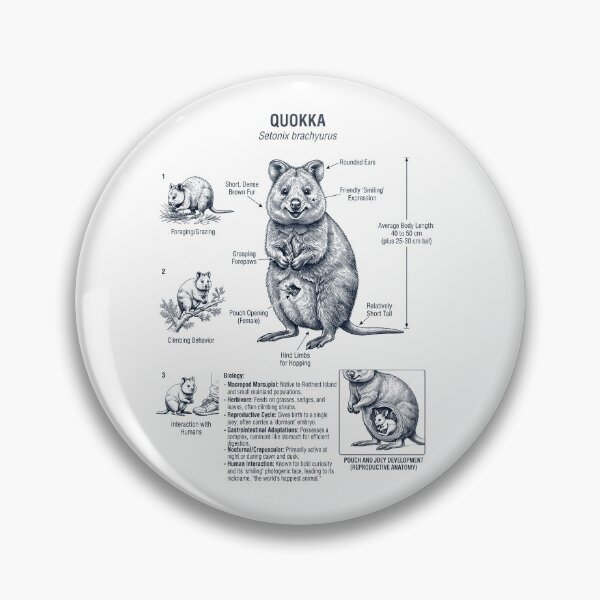 Item preview, Quokka Scientific Anatomy Biology Animal Lover designed and sold by dian-rody-crest.