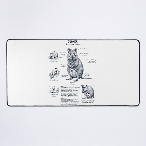 Item preview, Quokka Scientific Anatomy Biology Animal Lover designed and sold by dian-rody-crest.
