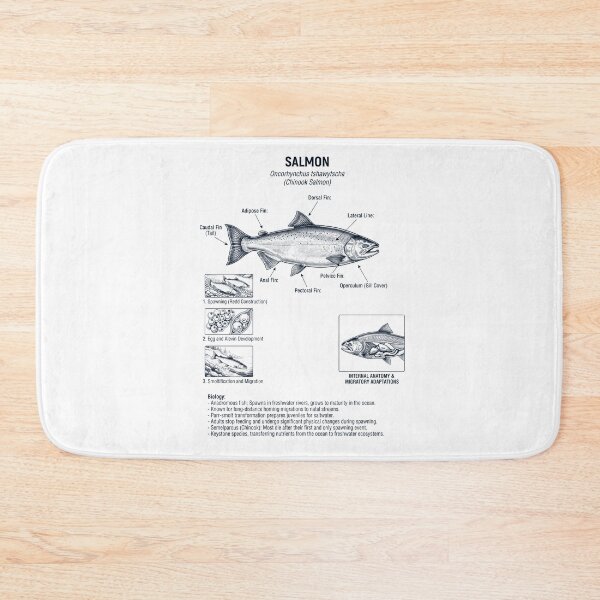 Item preview, Salmon Scientific Anatomy Biology Animal Lover designed and sold by dian-rody-crest.